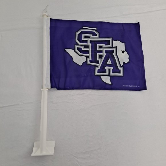 Stephen F Austin Window Flag Purple Gray White - Picture 2 of 9